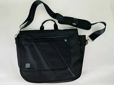 Ful Messenger Bag Vertical Crossbody Adjustable Strap Black Blue Laptop Tablet • $20.98
