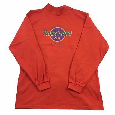 Vintage Hard Rock Cafe Put In Bay Mens L Mock Neck Long Sleeve Shirt (B2) • $25.95