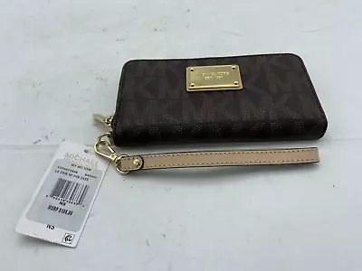 Michael Kors Jet Set Item Brown Large Coin Multi-Function Phone Case NEW W TAG • $54.99