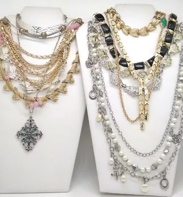 Vintage Jewelry Lot ALL DESIGNER SIGNED 14 Necklaces BRIGHTON MONET CORO EMMONS+ • $295