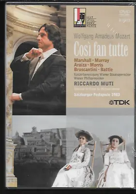 Cosi Fan Tutte (mozart) R0 Dvd Riccardo Muti Margaret Marshall 2-disc 1983 • £24.99