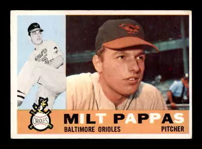 1960 Topps #12 Milt Pappas   VG/VGEX X3010987 • $2