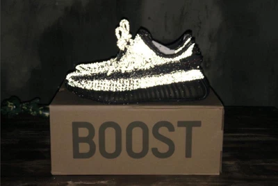 $386 • Buy Adidas Yeezy Boost 350 V2 Static Black Reflective FU9007 Men's US9-12 DS