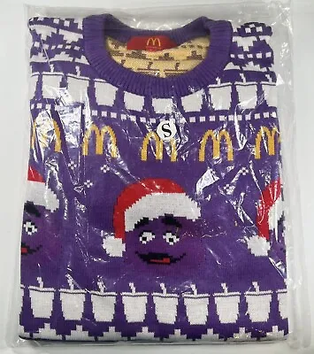 McDonald’s Ugly Grimace Christmas Sweater Size Small • $90.22