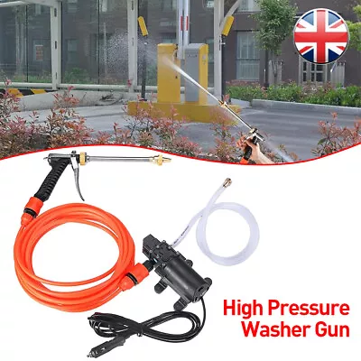 12V Portable High Pressure Car Washer Water Pump Jet Wash Cleaner Hose Van Kits • £17.99