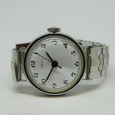 Vintage Timex Silver Tone Wind-up Analog Ladies Watch Sz. 5 3/4  • $16.99