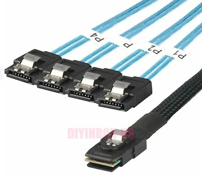 Mini-SAS [SFF-8087] To 4 X [SATA] Cable For RAID Controller HBA Hard Drives LSI • $8.88