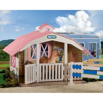 £41.99 • Buy Breyer 688 3-Horse Stable Toy Horse Stables Wooden Freedom Series 1:12 Classics