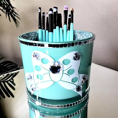 Large Glitter Makeup Brush Holder Cup Brushes Organizer Storage Vanity Decor. • $23