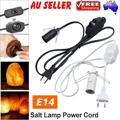 E14 For Himalayan Salt Lamp Base Power Cord Cable Plug Dimmer Bulb ON/OFF Switch • $13.49