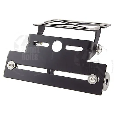 Black Adjust Fender Eliminator Universal Motorcycle Rear License Plate Bracket • $34.99