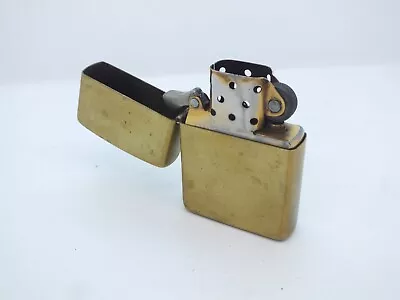 Vintage 1995 Brass Cased Zippo Lighter In Working Order • £10