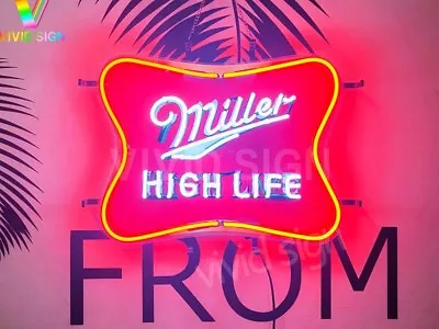 Miller High Life Beer Lite 20 X15  Neon Sign Light Lamp With HD Vivid Printing • $119.99