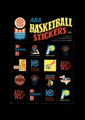 1971-72 Topps Trios Set-Break # 24A ABA Team SP/Logo Stickers EX-EXMINT • $0.79