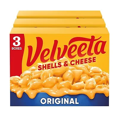 Velveeta Shells & Cheese Original Shell Pasta & Cheese Sauce Meal (3 Ct Pack 12 • $9.99