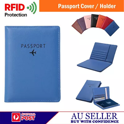 $9.99 • Buy New Passport Cover / Holder, RFID Blocking PU Leather Case Wallet Card Organizer