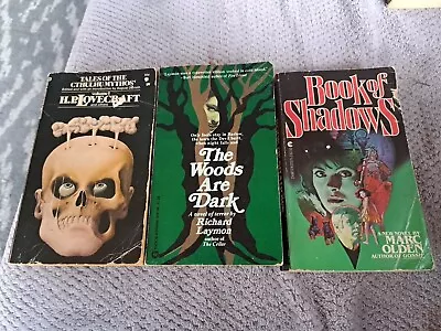 Horror Book Lot H.P Lovecraft Tales The Woods Are Dark Book Of Shadows PB • $35