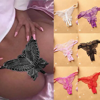 £2.39 • Buy Women's Sexy Lace Butterfly Panties G String Thongs Briefs Lingerie Underwear UK