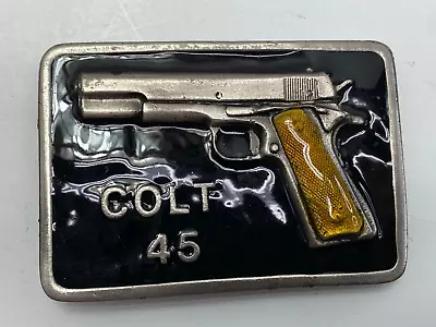 Vintage Belt Buckle Military Colt 1911 45 Caliber Pistol Pewter WW2 VIETNAM WAR • $69.99