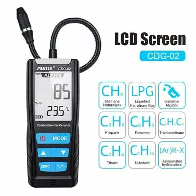 Automotive Gas Analyzer Detector Meter LCD Gas Sensor Leak Sound Shock Alarm • $130.76