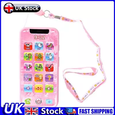 Phone Toy Pink Electronic Learning Smartphone Toy Interactive Gift For Baby Kids • £6.19