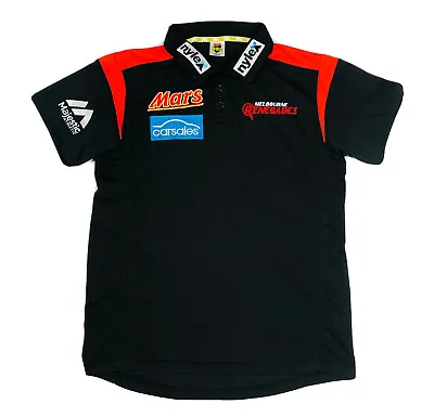 Melbourne Renegades Majestic Men's Polo Shirt Size M Black BBL Big Bash League  • $27.97