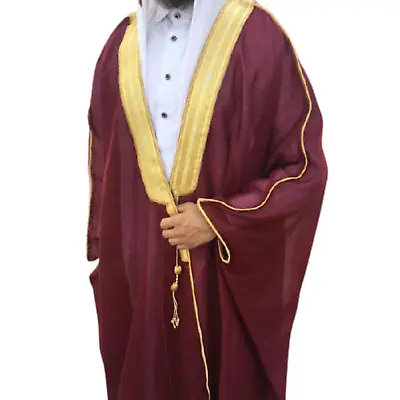 Amazing Best Quality Men's Islamic Arabian Cloak Bisht Thobe Eid Abaya  • $59.99