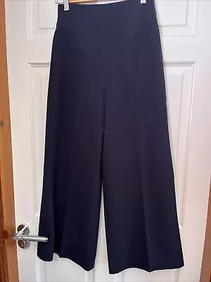 Karen Millen Navy Blue Wide Leg Cullottes Size 8 Back Zip Excellent Condition  • £24.99