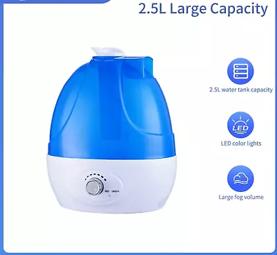 Cool Mist Humidifier Home Room Light Quiet Air Purifier Diffuser Ultrasonic Air • $17.49