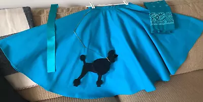 Vintage Child's 80s Handmade Applique Poodle Skirt Dress Up Costume - Waist 22  • $20