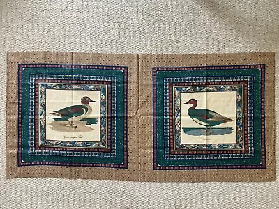 DABBLING DUCKS MALLARD~Double Pillow Fabric Panels~GREEN-WINGED TEAL~Gadwall~ • $4.98