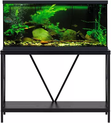 40/55 Gallon Metal/Wood Aquarium Stand Console Table 48.25  L X 13  W Black • $207.99