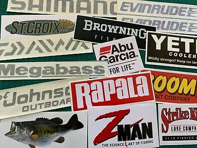 $16.99 • Buy 15 Fishing Stickers Fishing Decals