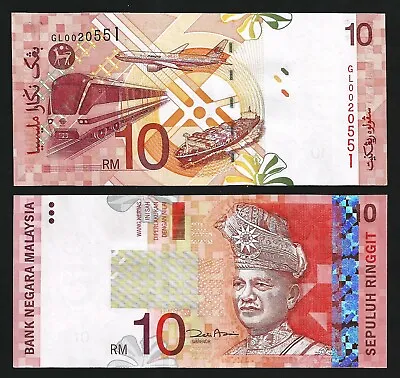 Malaysia 10 Ringgit 2004 UNC P-46 • $7.80