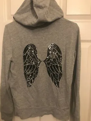 Victoria Secret Supermodel Angels Wings Bling Full Zip Hoodie XS Rare Sequin  • $22.99