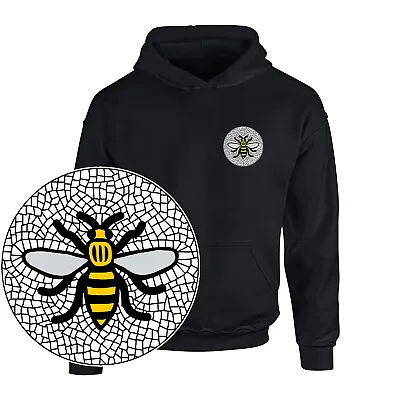 Childrens Manchester Bee Pocket Cr HOODIE City United Mancunian Worker Kids • £22.95