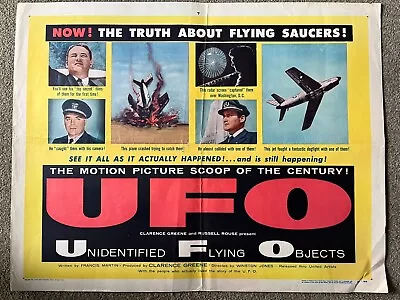 UFO   Original U.S HALF SHEET 22X28  Poster SCI-FI 1956 • $79.99