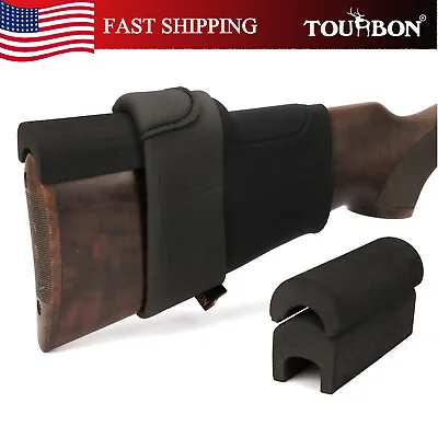 TOURBON Neoprene Buttstock Rifle Holder Cover With 3 Removable Cheek Rest Pad • $18.89