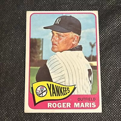 1965 Topps Roger Maris N.y. Yankees Baseball Card #155 Ex !!!!!! • $45