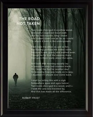 The Road Not Taken Motivational Poster Print Picture Or Framed Wall Art • $57.47