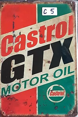 Castrol GTX Motor Oil Metal Tin Signs Bar Shed & Man Cave Signs AU Seller • $9.95