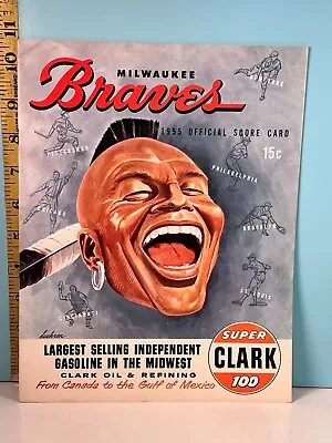 11 Aug 1955 Milwaukee Braves Baseball Program V Cardinals: Unscored HIGH GRADE🔥 • $39
