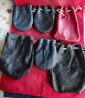 6 Vintage Fishing Reel Pouches (they Look To Be Possibly Leather) • $48.53