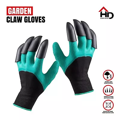 Garden Claw Gloves Digging Planting Raking 8 ABS Plastic Claws For Gardening • £4.50