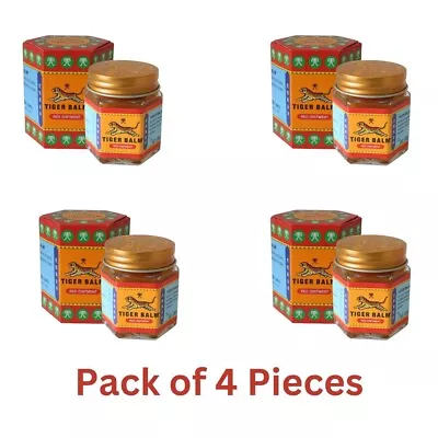 4 X Tiger Balm (Red) Super Strong Pain Relief Ointment 21ml Each Free Shipping • $21.99