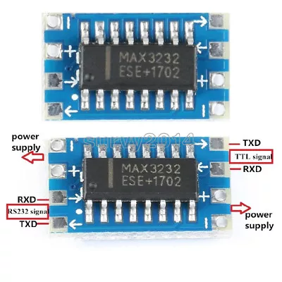 1pcs MCU Mini RS232 MAX3232 To TTL Level Pinboard Converter Board  • $0.99