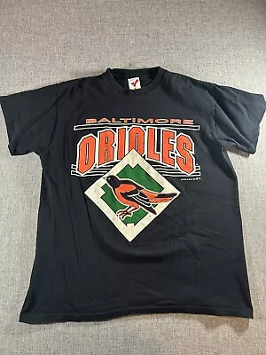 Vintage 90s Baltimore Orioles Shirt Artex 1991 Single Stitch USA MLB • $34.88