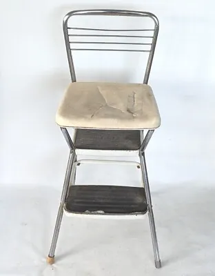 Vintage COSCO MCM Mid Century Modern Kitchen Pull Out Steps Stool Chair • $89.99