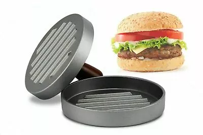 Metal Non-Stick Quarter Pounder Beef Burger Hamburger Press Mold Maker 12cm Dia • £7.99