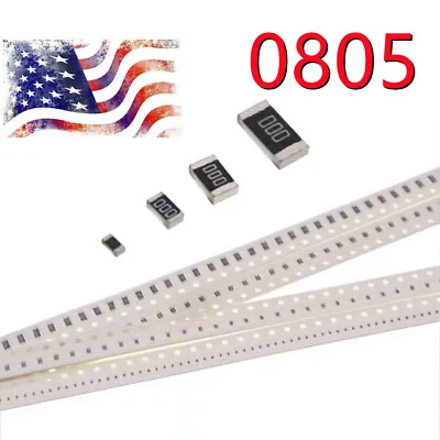 10 Pcs 0805 SMD Resistors Kit 1% 0 Ohm-10m Ohm Choose From 170 Values SMT  • $5.99